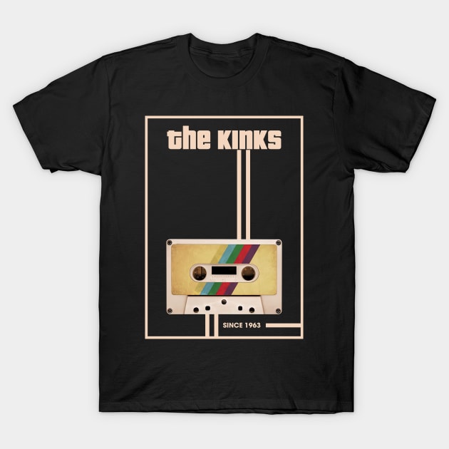 The Kinks Music Retro Cassette Tape T-Shirt by Computer Science